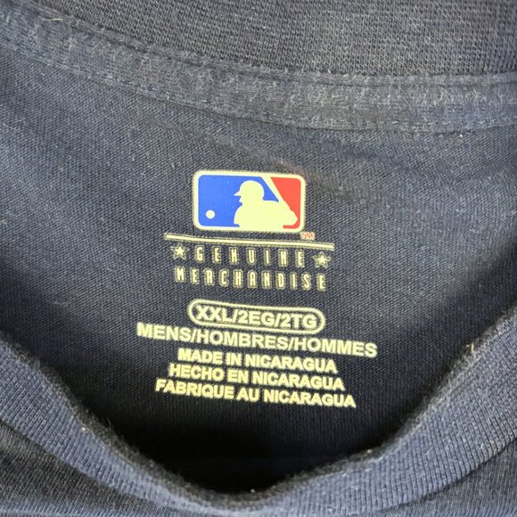 MLB Genuine Merchandise Men's Milwaukee Brewers Navy T-Shirt Size XXL - Picture 4 of 6